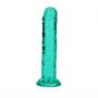 Dildo żelowe realistyczne z przyssawką przezroczyste RealRock 14,5 cm - 6