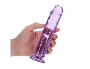 Przezroczyste realistyczne dildo z przyssawką RealRock 18 cm