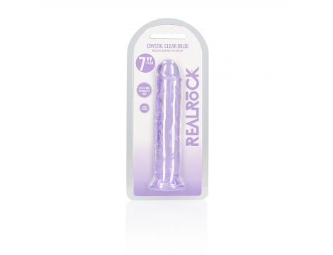 Przezroczyste realistyczne dildo z przyssawką RealRock 18 cm - 2