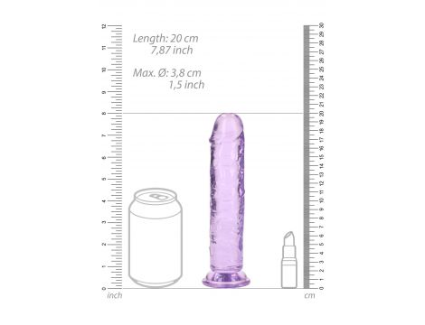 Przezroczyste realistyczne dildo z przyssawką RealRock 18 cm - 5
