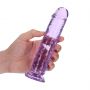 Przezroczyste realistyczne dildo z przyssawką RealRock 18 cm - 2