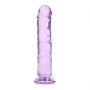 Przezroczyste realistyczne dildo z przyssawką RealRock 18 cm - 7