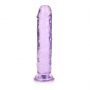 Przezroczyste realistyczne dildo z przyssawką RealRock 18 cm - 4
