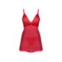 Czerwony babydoll z stringami Obsessive Chilisa M/L - 2