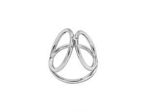 Pierścień erekcyjny Triple Ring Locked stal nierdzewna 50 37 45 mm