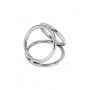 Pierścień erekcyjny Triple Ring Locked stal nierdzewna 50 37 45 mm - 5