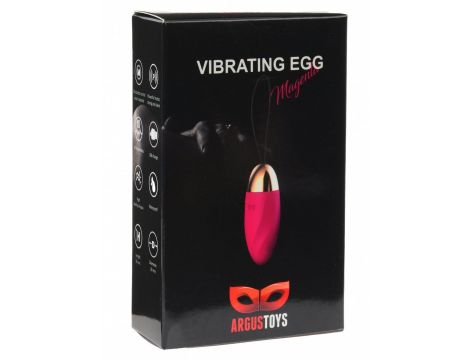 Jajko wibrujące Argus 10 trybów USB magenta