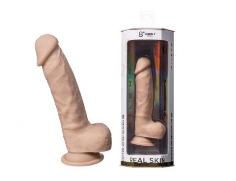 Dildo realistyczne Silexd Real Skin Model 1 z jajkami 21 cm - 9