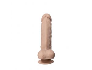 Dildo realistyczne Silexd Real Skin Model 1 z jajkami 23 cm jasne