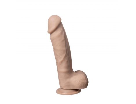 Dildo realistyczne Silexd Real Skin Model 1 z jajkami 23 cm jasne - 2
