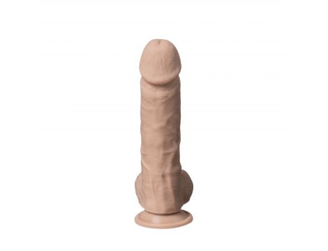 Dildo realistyczne Silexd Real Skin Model 1 z jajkami 23 cm jasne - 3