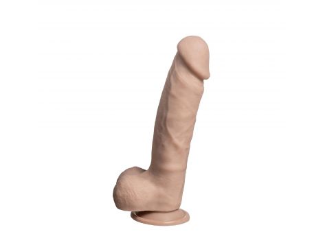 Dildo realistyczne Silexd Real Skin Model 1 z jajkami 23 cm jasne - 4