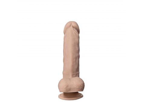 Dildo realistyczne Silexd Real Skin Model 1 z jajkami 23 cm jasne