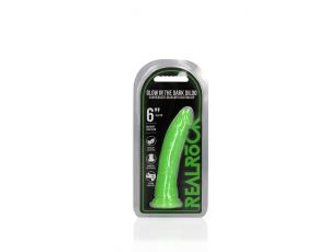 Dildo realistyczne RealRock świecące w ciemności z przyssawką 15,5 cm
