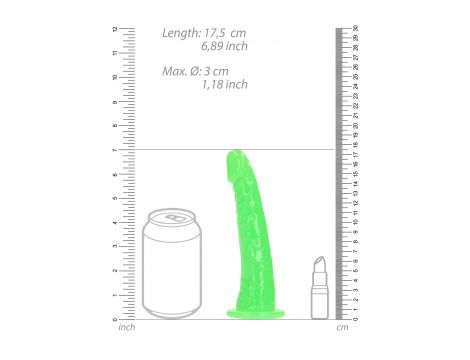 Dildo realistyczne RealRock świecące w ciemności z przyssawką 15,5 cm - 3