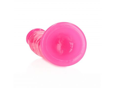 Smukłe Realistyczne Dildo z Przyssawką Świecące w Ciemności 15,5 cm - 3