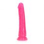 Smukłe Realistyczne Dildo z Przyssawką Świecące w Ciemności 15,5 cm - 3