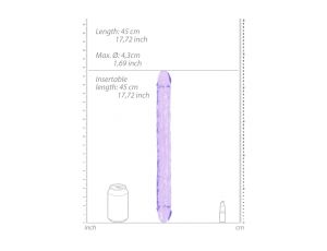 Podwójne dildo realistyczne RealRock przezroczyste 45 cm