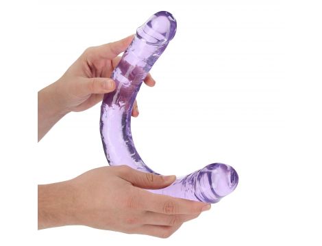 Podwójne dildo realistyczne RealRock przezroczyste 45 cm - 3