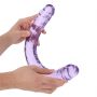 Podwójne dildo realistyczne RealRock przezroczyste 45 cm - 4