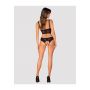 Komplet bielizny erotycznej Obsessive Chic Amoria otwarty czarny XS/S - 2