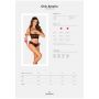 Komplet bielizny erotycznej Obsessive Chic Amoria otwarty czarny XS/S - 8