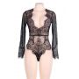 Body z długim rękawem Paris Hollywood R80400 czarne - 5