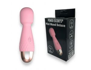 Mini wibrator wand Power Escorts silikonowy różowy USB 11,6 cm