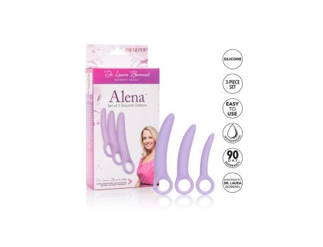 Zestaw rozszerzaczy Alena Calexotics fioletowy silikonowy - 4