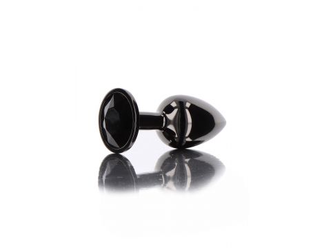 Korek analny Taboom z diamentem czarny 7.2 cm