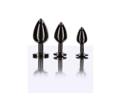 Korek analny Taboom z diamentem czarny 7.2 cm - 5