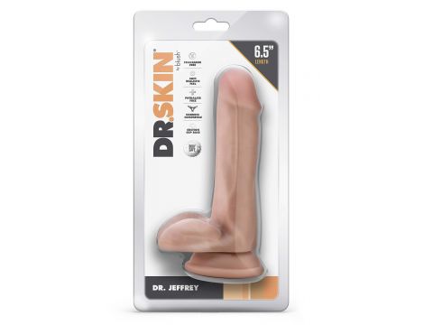 Dildo realistyczne Blush Dr Jeffrey z jądrami beżowe 16 cm - 4