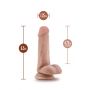 Dildo realistyczne Blush Dr Jeffrey z jądrami beżowe 16 cm - 2