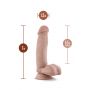 Dildo realistyczne Dr Skin Dr Mark 17 cm z jądrami beżowe - 3