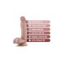 Dildo realistyczne Dr Skin Dr Mark 17 cm z jądrami beżowe - 4