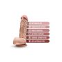 Dildo realistyczne Dr Skin Mr D beżowe z jądrami 21,6 cm - 5