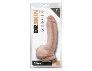 Dildo realistyczne z kulkami Dr Skin Mr Mayor beżowe 23 cm
