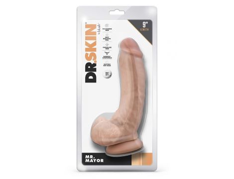 Dildo realistyczne z kulkami Dr Skin Mr Mayor beżowe 23 cm