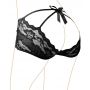 Stringi koronkowe z kokardą Cottelli Lingerie czarne S - 7