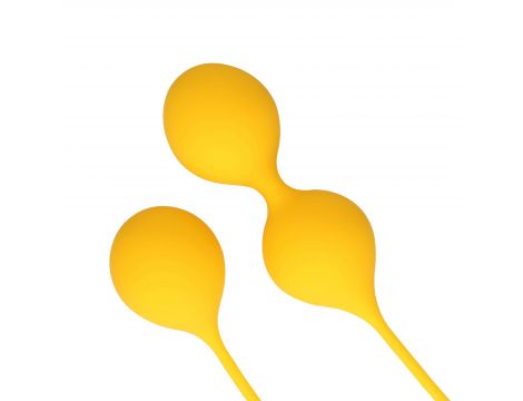 Kulki Kegla silikonowe Loveline Carambola żółte - 3
