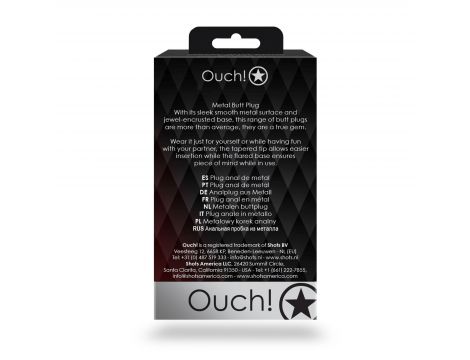 Korek analny Heart Gem Ouch średni 7 cm - 4