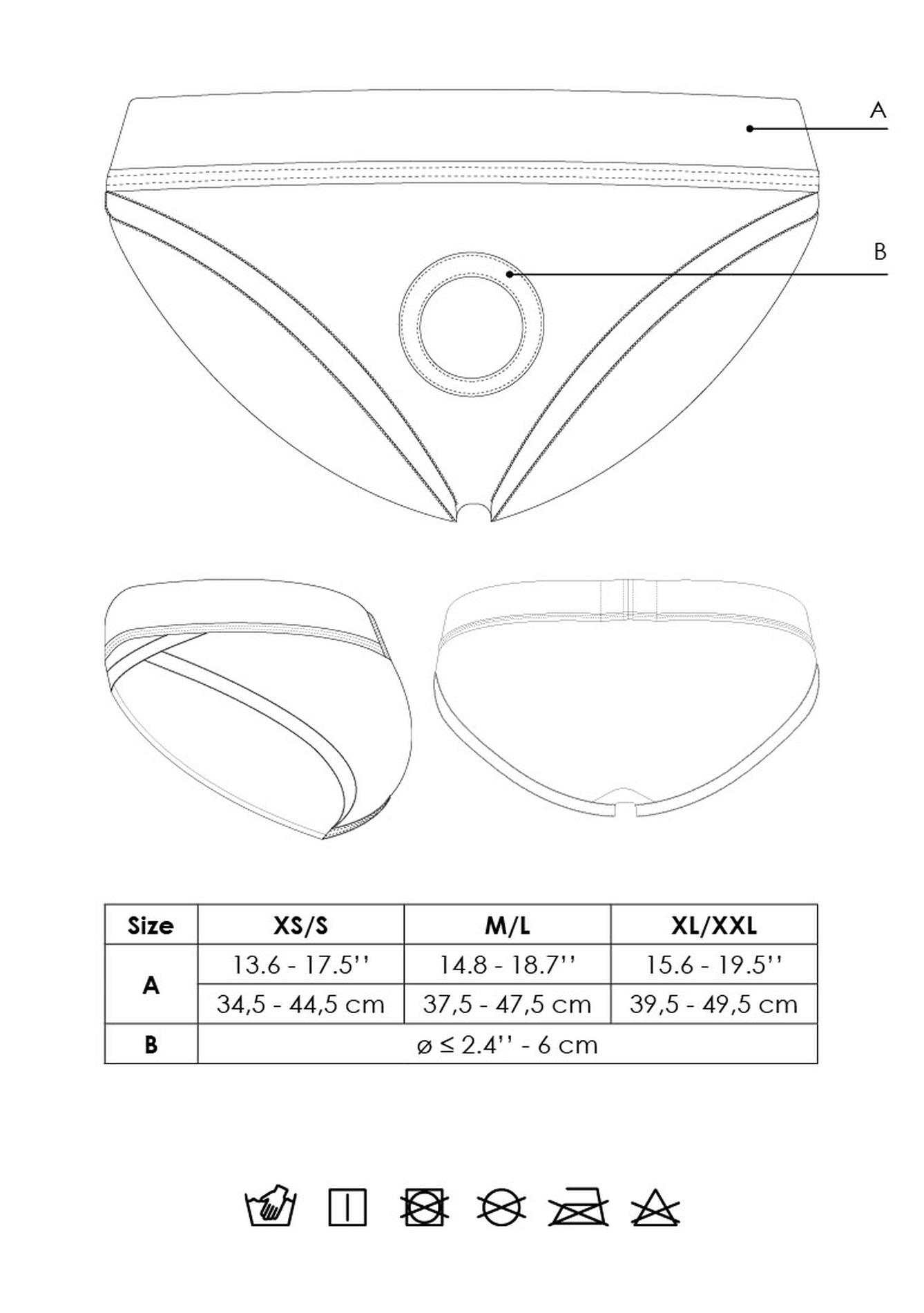 vibrating strap-on hipster - xs/s