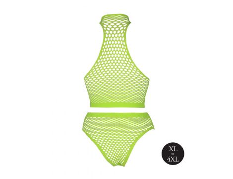Komplet bielizny neonowej Ouch! z golfem XL/XXXXL - 5