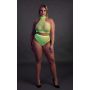 Komplet bielizny neonowej Ouch! z golfem XL/XXXXL - 7