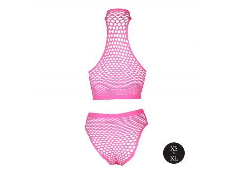 Komplet bielizny Ouch! neonowy UV z golfem XS XL - 5