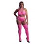 Komplet bielizny neonowej Ouch! z topem i pończochami XL XXXXL - 2
