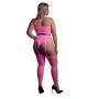 Komplet bielizny neonowej Ouch! z topem i pończochami XL XXXXL - 3