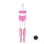 Komplet bielizny neonowej Ouch! z topem i pończochami XL XXXXL - 6