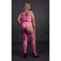 Komplet bielizny neonowej Ouch! z topem i pończochami XL XXXXL - 8