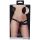 Strap on silikonowy żebrowany Ouch regulowany czarny 15 cm